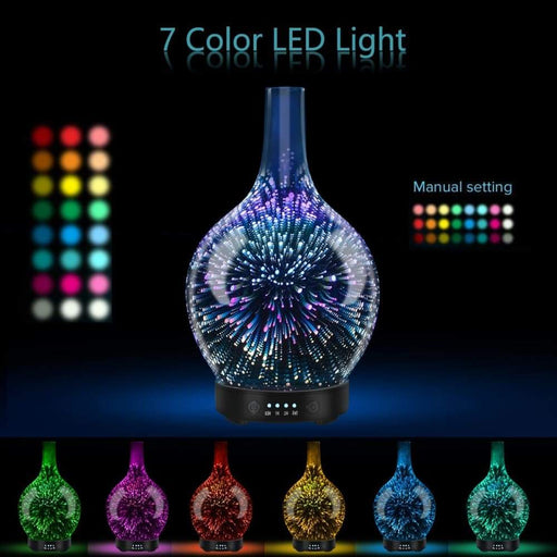 Essential Oil Diffuser 3d Glass Vase Aroma Changing