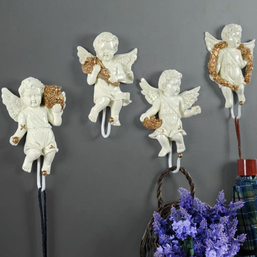 European Angel Statue Wall Decor Keys Holder Hanger