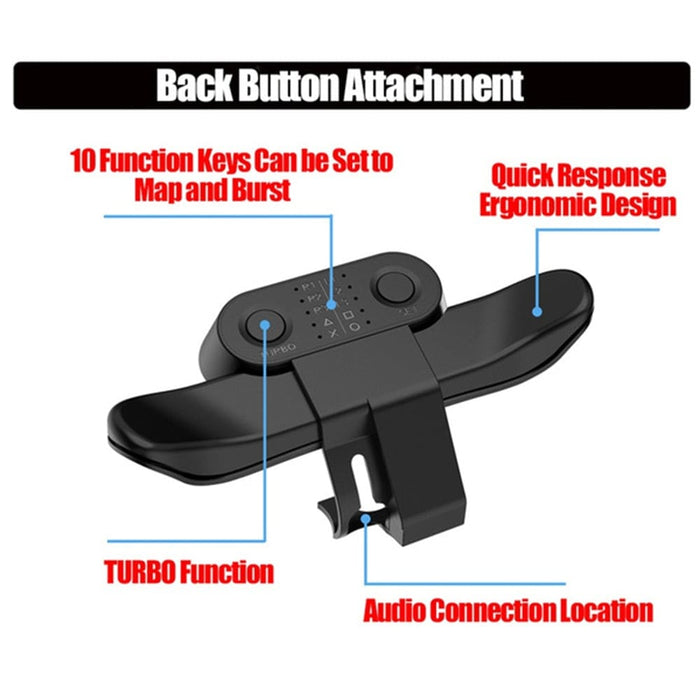 Vibe Geeks Extended Gamepad Back Button Ps4 Game Controller