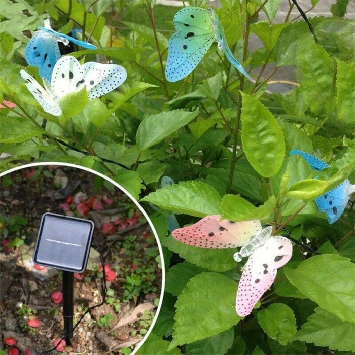 Fiber Optics Butterfly String Lights 12 Led Outdoor