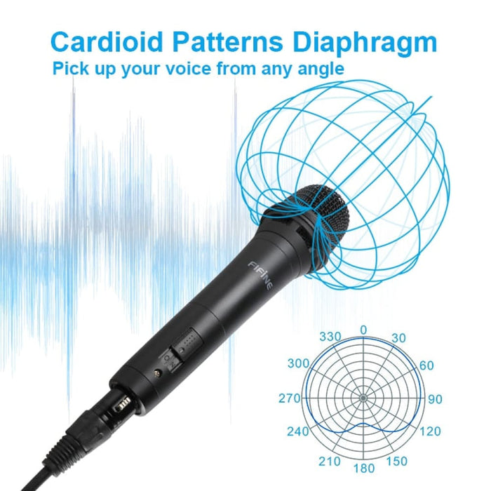 Cardioid Handheld Microphone With On Off Switch