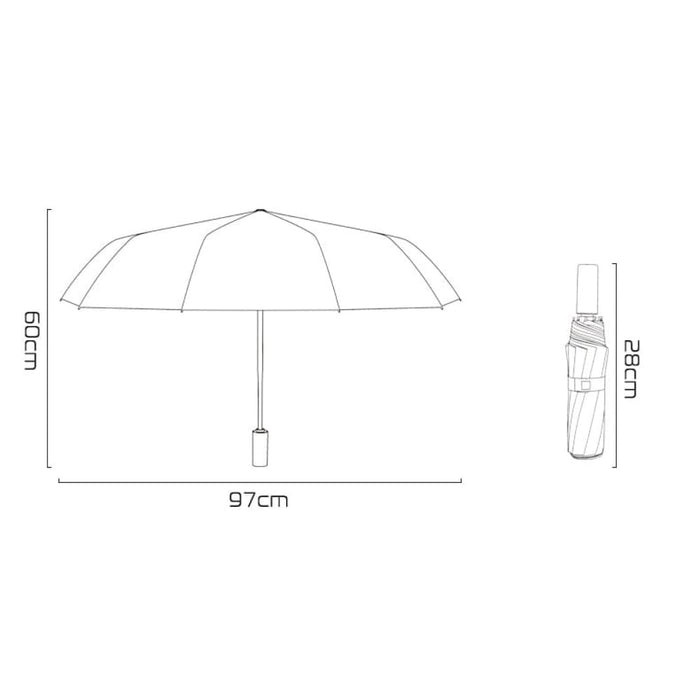 Fillet Style 6 Ribs Folding Umbrella