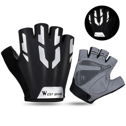 Full Finger Half Anti Slip Reflective Cycling Gloves