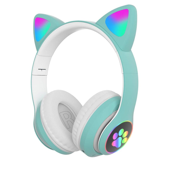 Vibe Geeks Flashing Light Bt Wireless Cat Ear Headset