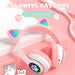 Vibe Geeks Flashing Light Bt Wireless Cat Ear Headset