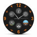 Flight Instrument With Military Aircrafts Modern Wall Clock