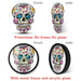 Floral Sugar Skull Wall Clock