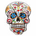 Floral Sugar Skull Wall Clock