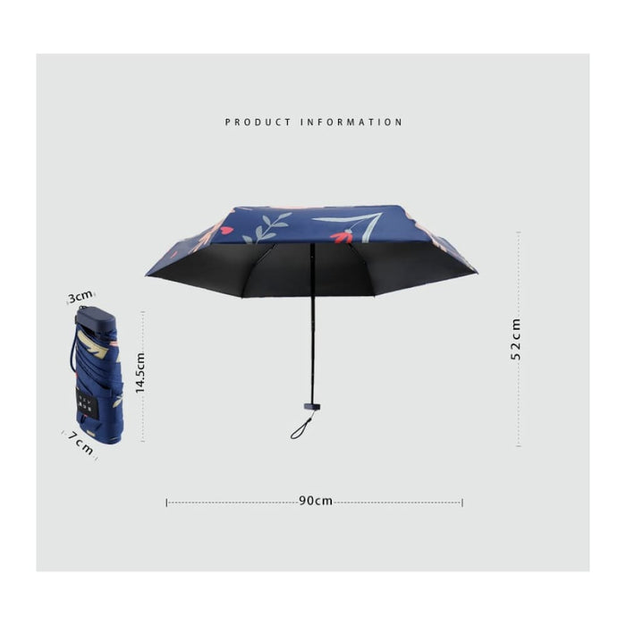 Flower Design Ultrathin Umbrella With Cover