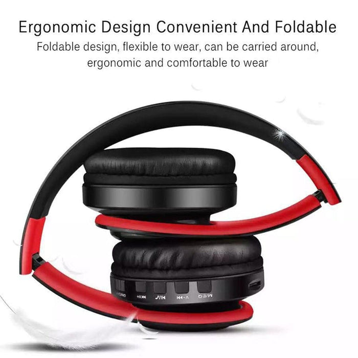 Vibe Geeks Foldable Wireless Bluetooth Stereo Headset