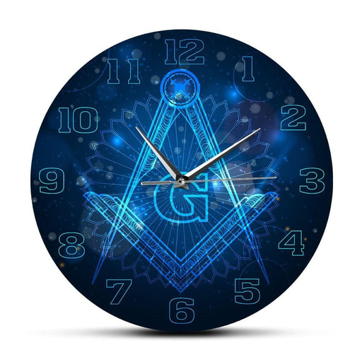 Freemason Logo Silent Non-ticking Wall Clock Master Mason