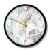 Fresh Leaves Plant Pattern Modern Wall Clock Silent