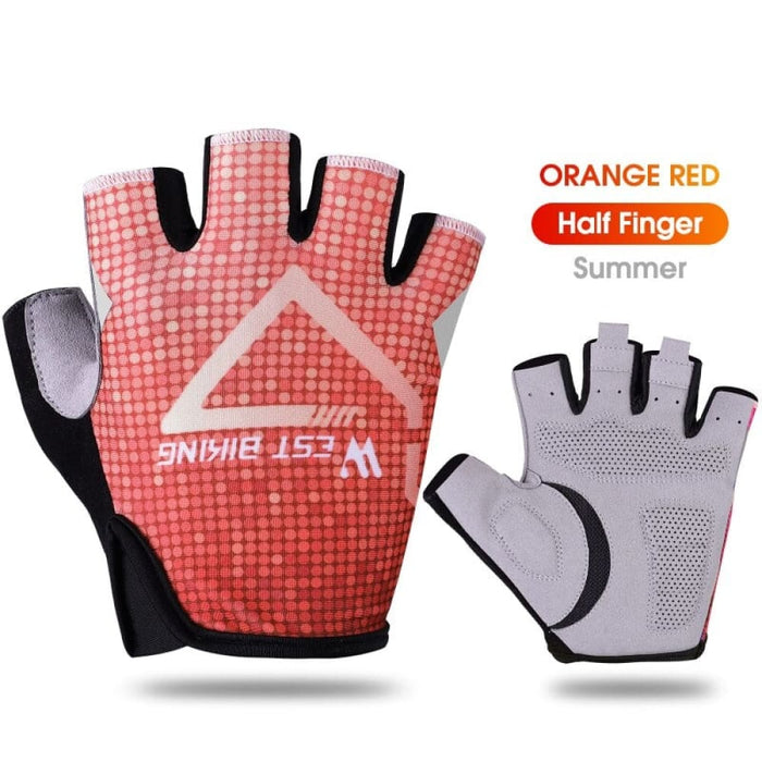 Full Half Reflective Design Cycling Gloves With Breathable