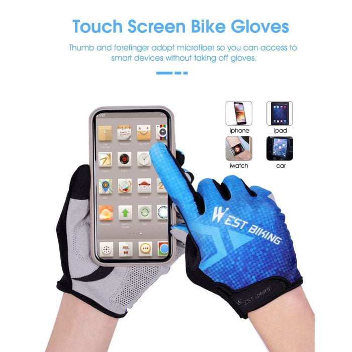 Full Half Reflective Design Cycling Gloves With Breathable