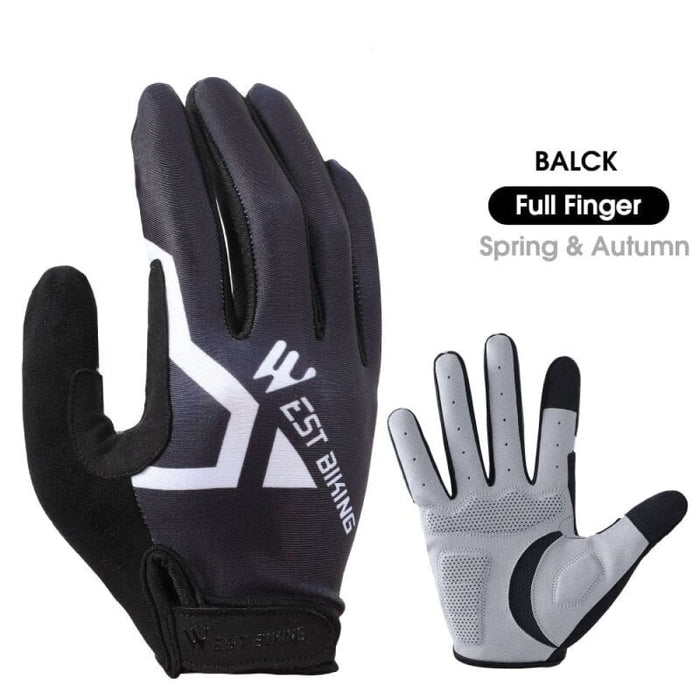 Full Half Reflective Design Cycling Gloves With Breathable