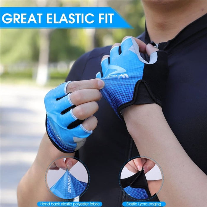 Full Half Reflective Design Cycling Gloves With Breathable