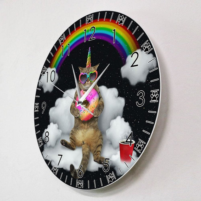 Funny Meowgical Unicorn Cat With Rainbow Donut Hd Printed