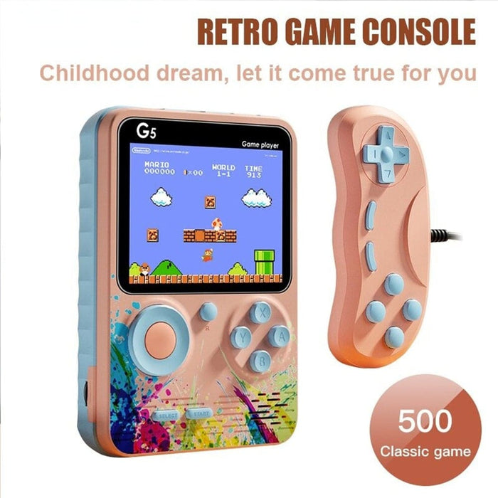 G5 Retro Game Console with 500 Built-in Nostalgic Games- Usb