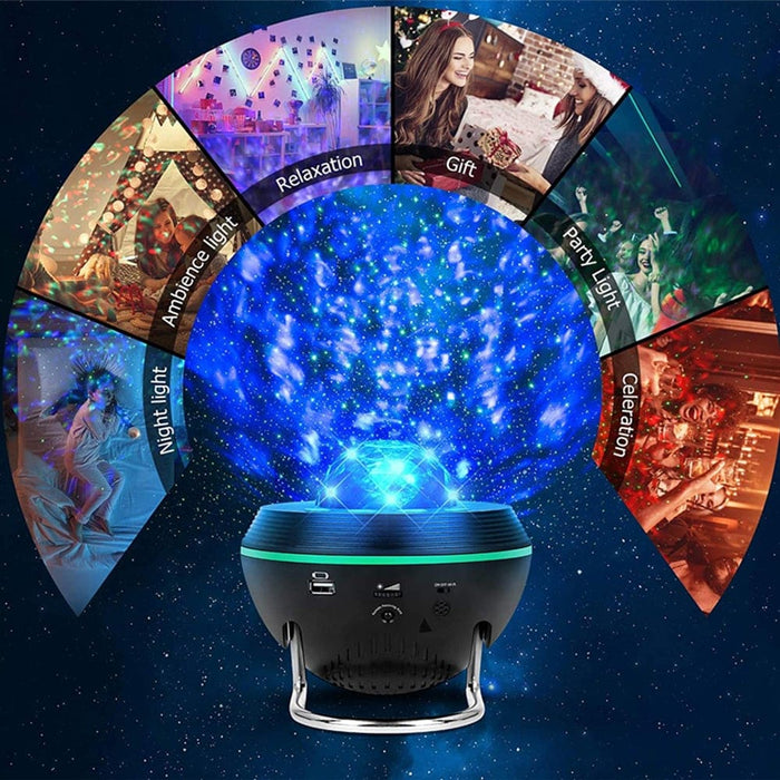 Vibe Geeks Galaxy Projector Bluetooth Speaker Remote