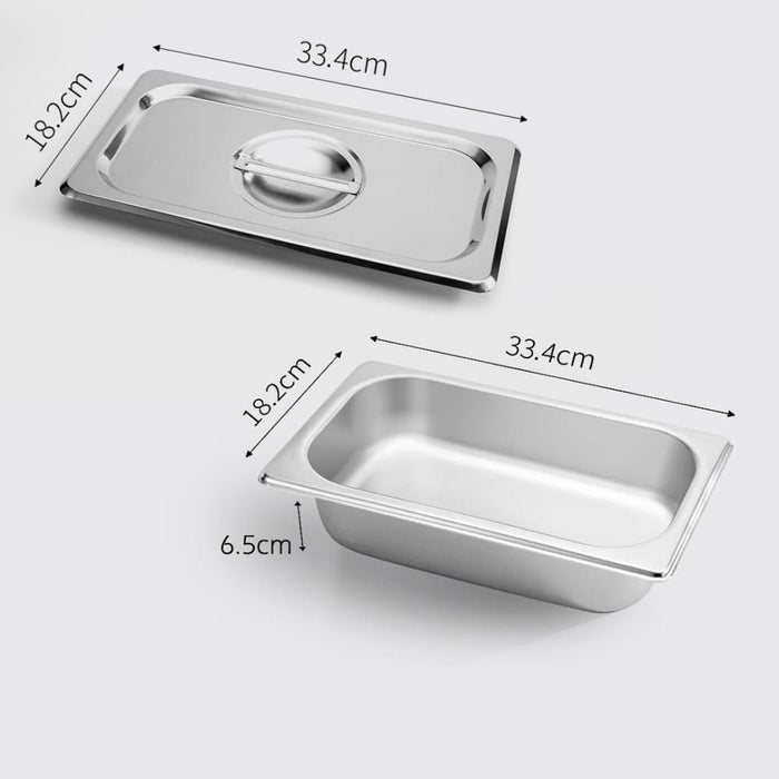Gastronorm Gn Pan Full Size 1 3 6.5 Cm Deep Stainless Steel