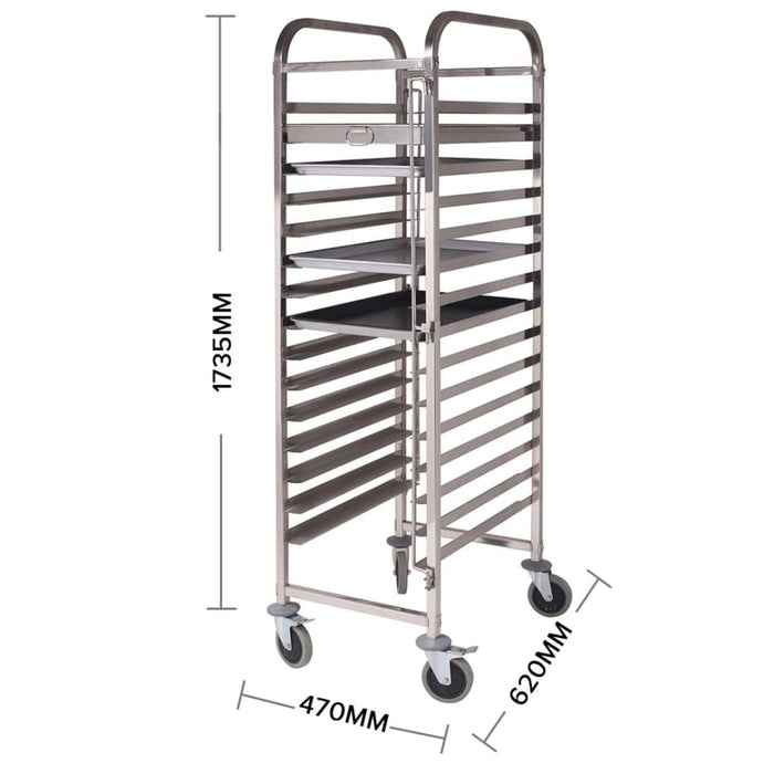 Gastronorm Trolley 16 Tier Stainless Steel Cake Bakery Suits