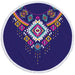 Geometric Ethnic Print Round Beach Towel