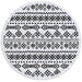 Geometric Ethnic Print Round Beach Towel