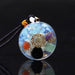 Glow in the Dark Orgonite Pendant with Copper Scraps Crystal