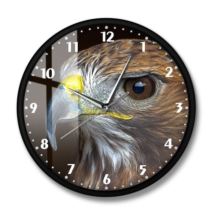 Golden Eagle Prints Decorative Wall Clock Silent Non Ticking