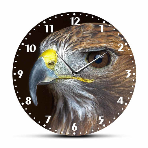Golden Eagle Prints Decorative Wall Clock Silent Non Ticking