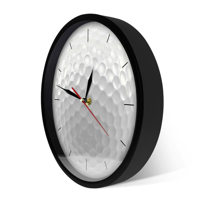 Golf Ball Round Frameless Wall Clock Silent Non Ticking 3d