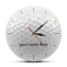 Golf Ball Round Frameless Wall Clock Silent Non Ticking 3d