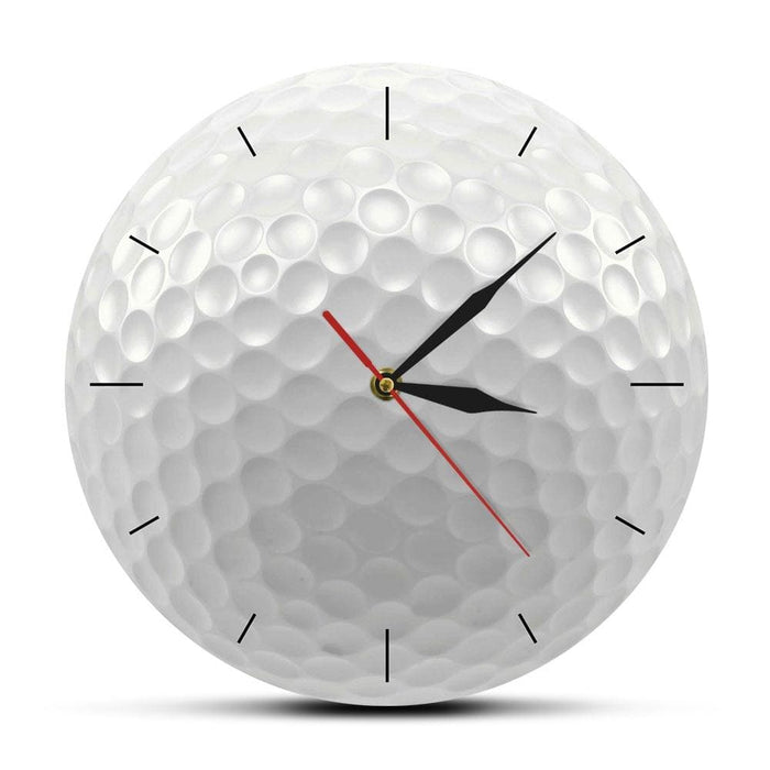 Golf Ball Round Frameless Wall Clock Silent Non Ticking 3d