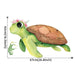 Green Sea Turtle Watercolor Style Wall Stickers For Kids