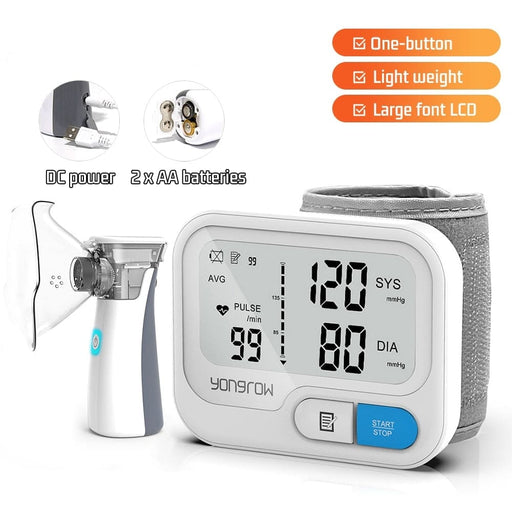 Handheld Inhaler With Digital Wrist Blood Pressure Monitor