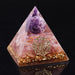 Handmade Amethyst Crystal Sphere Orgonite Pyramid Strawberry