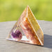 Handmade Amethyst Crystal Sphere Orgonite Pyramid Strawberry