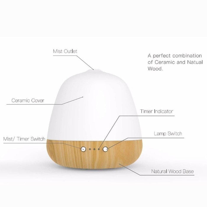 Handmade Ceramic Portable Essential Oil Diffuser Beech