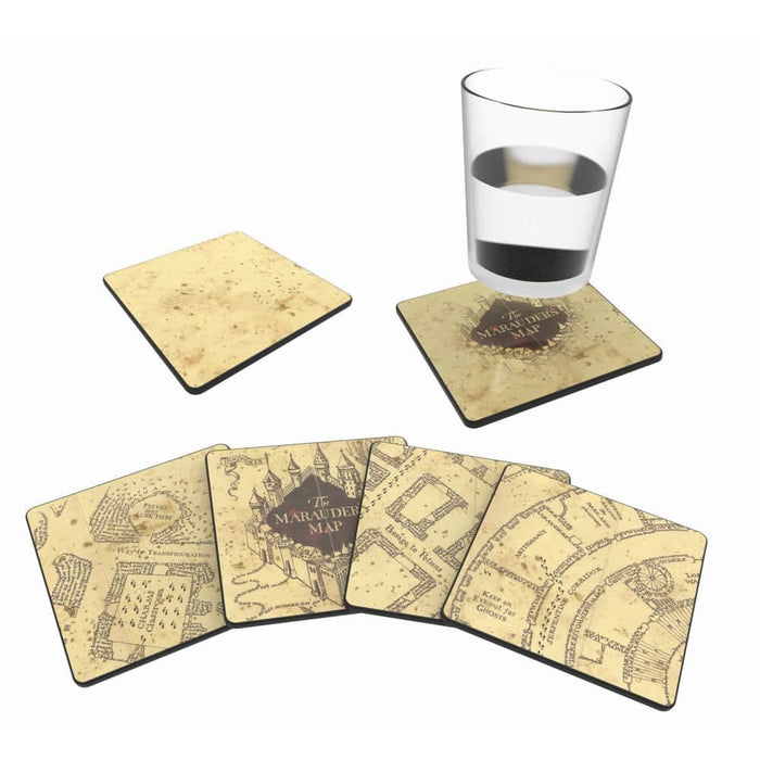 Harry Potter Maurauders Mapcold Reveal Coasters x 4