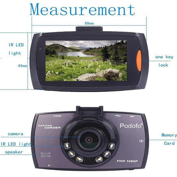 Full Hd 1080p Car Dash Camera With Free Reverse