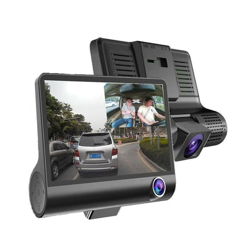 Hd Front Rear & Interior Three Lens Car Dashboard Camera-