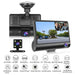 Vibe Geeks Full Hd Front Rear & Interior Three Lens Car