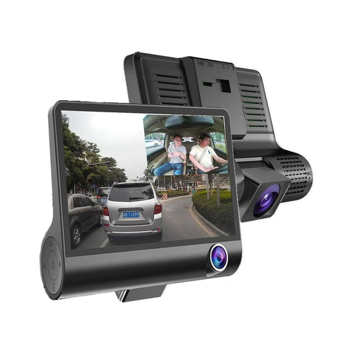 Vibe Geeks Hd Front Rear & Interior Three Lens Car