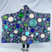 Hooded Blanket For Adults Colorful Sherpa Fleece Dots Art