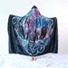 Hooded Blanket For Adults Sherpa Fleece Lotus Flower