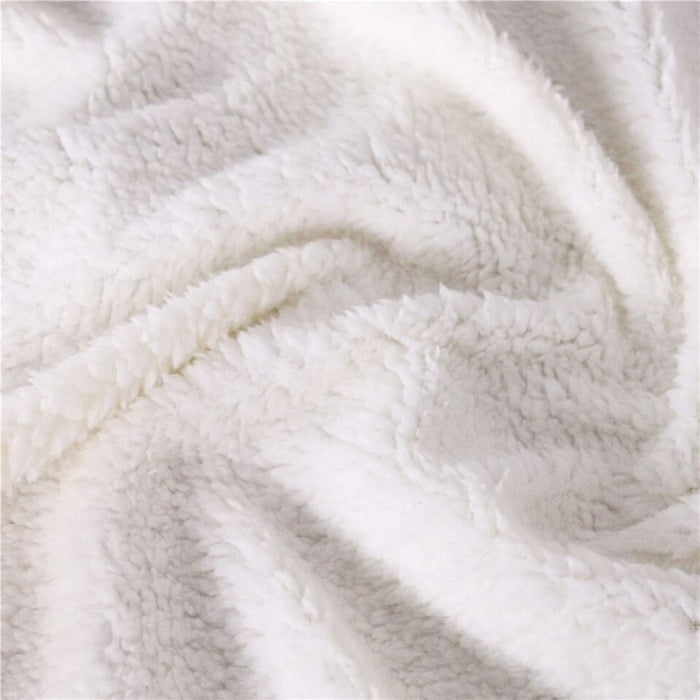 Hooded Blanket Boho Sherpa Fleece Wearable Bohemian Bedding