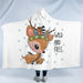 Hooded Blanket Cartoon Animal Sherpa Fleece Wearable Aztec