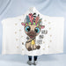 Hooded Blanket Cartoon Animal Sherpa Fleece Wearable Aztec