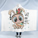 Hooded Blanket Cartoon Animal Sherpa Fleece Wearable Aztec