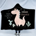 Hooded Blanket Cartoon Sherpa Fleece Wearable Animal Bedding